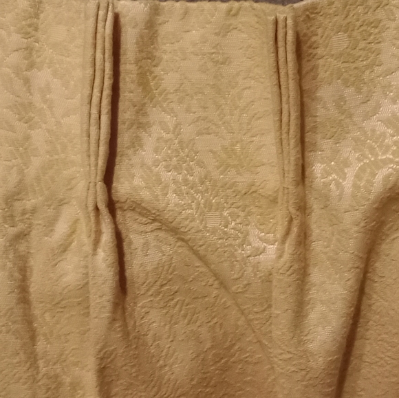Rare Vintage 60s Permanent Press Pinch Pleated Yellow Winter Drapery - Picture 7 of 13
